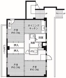 ビレッジハウス下九沢5号棟 (204号室)の物件間取画像